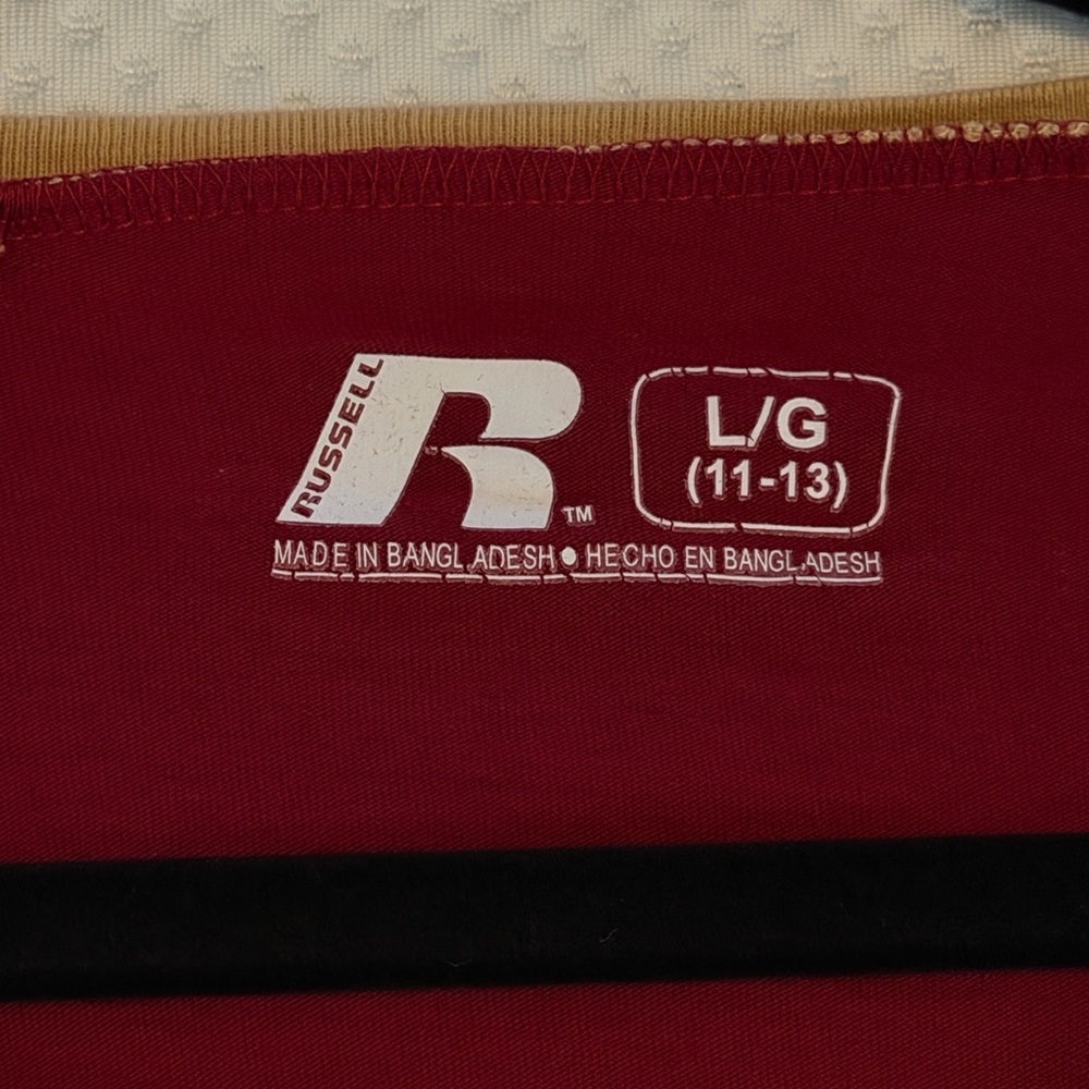 Russell Athletic Red and Tan FSU Seminoles V-Neck Tee Large - Picture 5 of 5